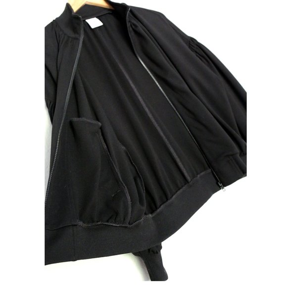 Cabi Chance Bomber Jacket S High Neck Full Zip Up Stretch Jersey Black 3731 $139 - Picture 11 of 16